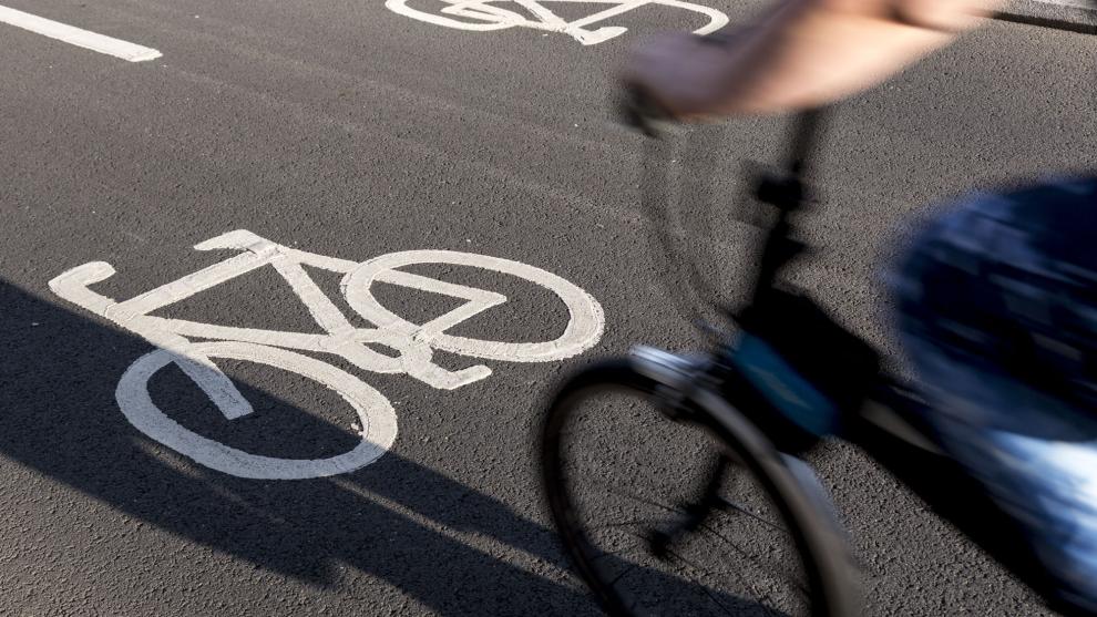 Cycling on a cycle path